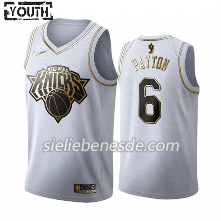 Kinder NBA New York Knicks Trikot Elfrid Payton 6 Nike 2019-2020 Weiß Golden Edition Swingman